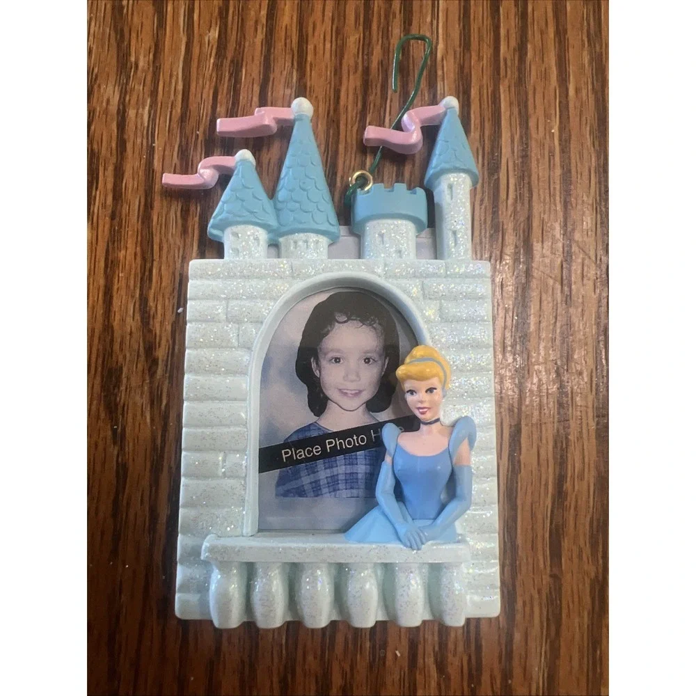 Lot of 3 Disney Christmas Ornaments Mickey Mouse 2 ,‎ And Cinderella Frame.
